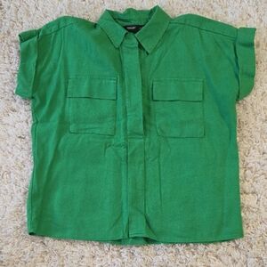 Simply Vera Vera Wang Vibrant Green Kids Button Down Shirt